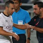 santi cazorla y xavi hernandez en un partido con el al sadd de 2021 afp karim jaafar